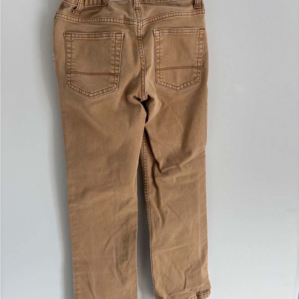 Cat & Jack Boys Tan Brown Straight Denim Jeans Adjustable Waist Size 10 - Picture 3 of 4